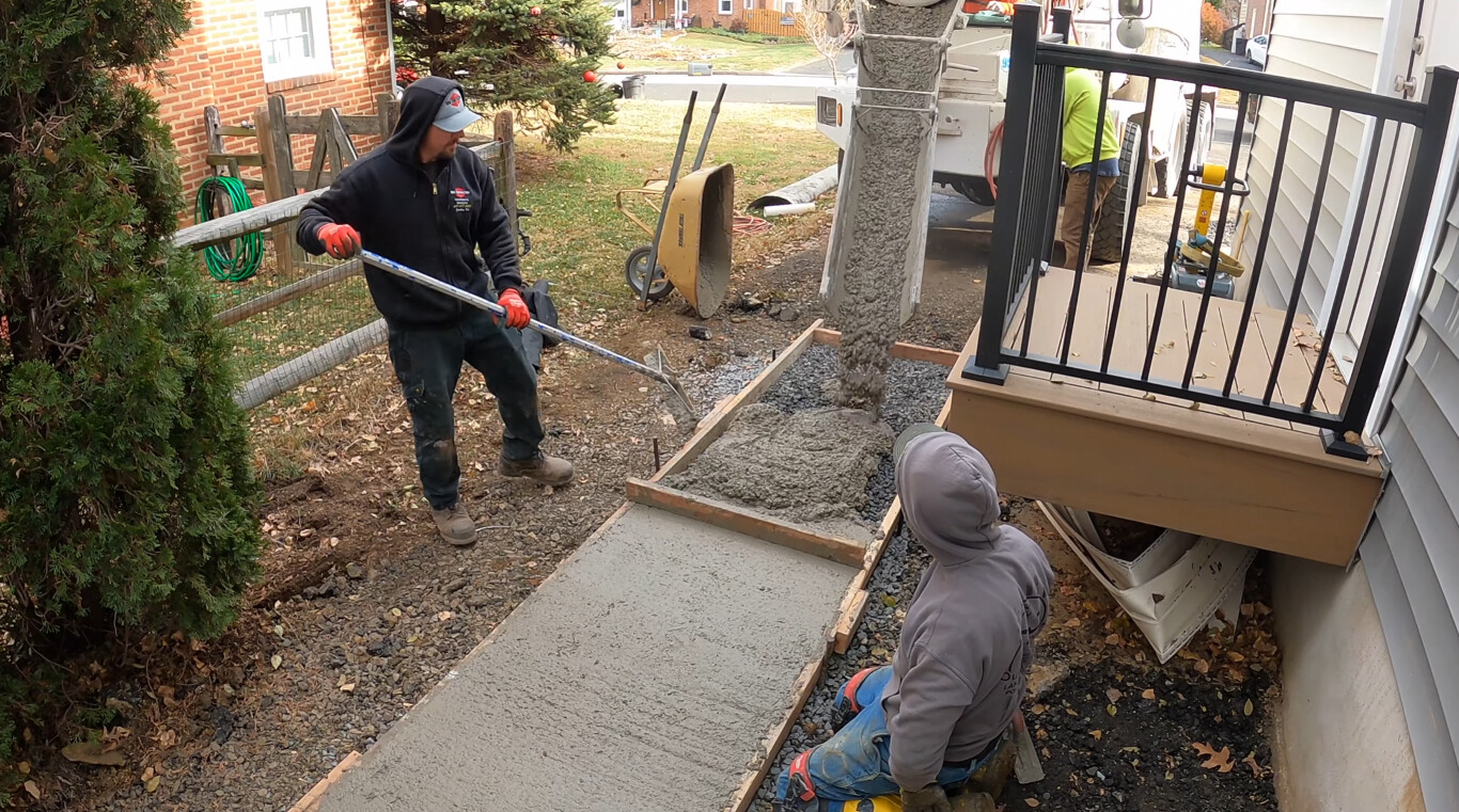 Custom concrete walkways and sidewalks in Kent, OH